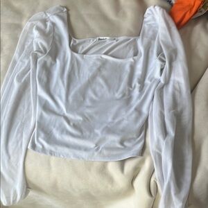 White Long Sleeve Women's Top